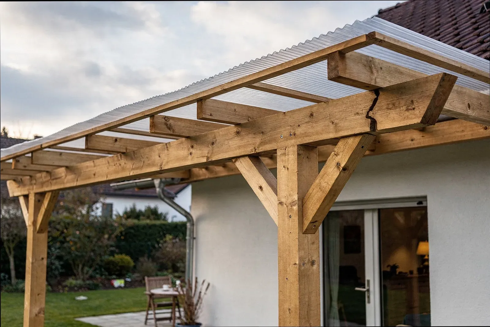Freistehende Terrassenüberdachung in Leverkusen